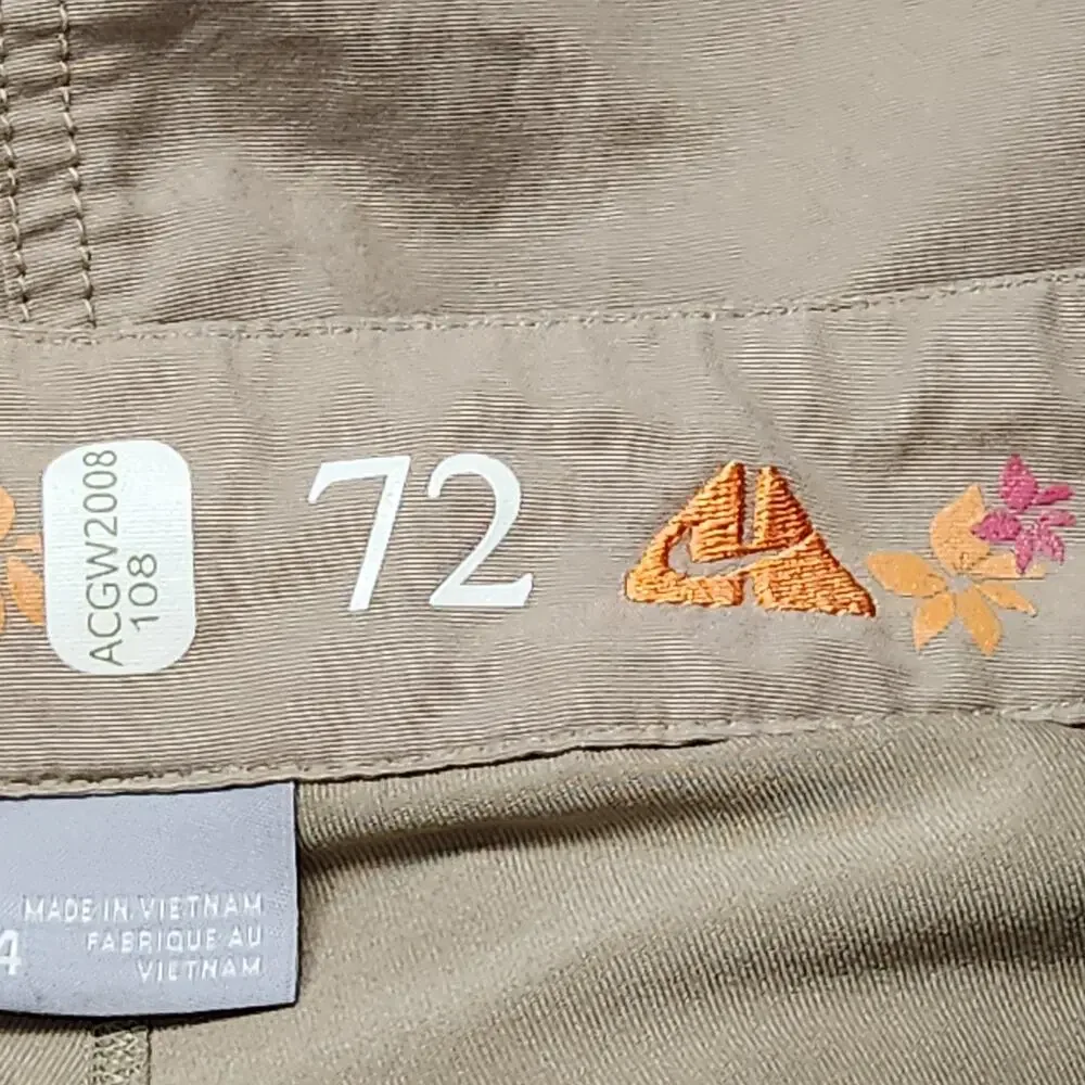 Nike ACG Equipment Skort Womens 4 Beige Lined Trail Hiking Pockets Outdoor